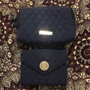 Vera Bradley makeup bag and wallet